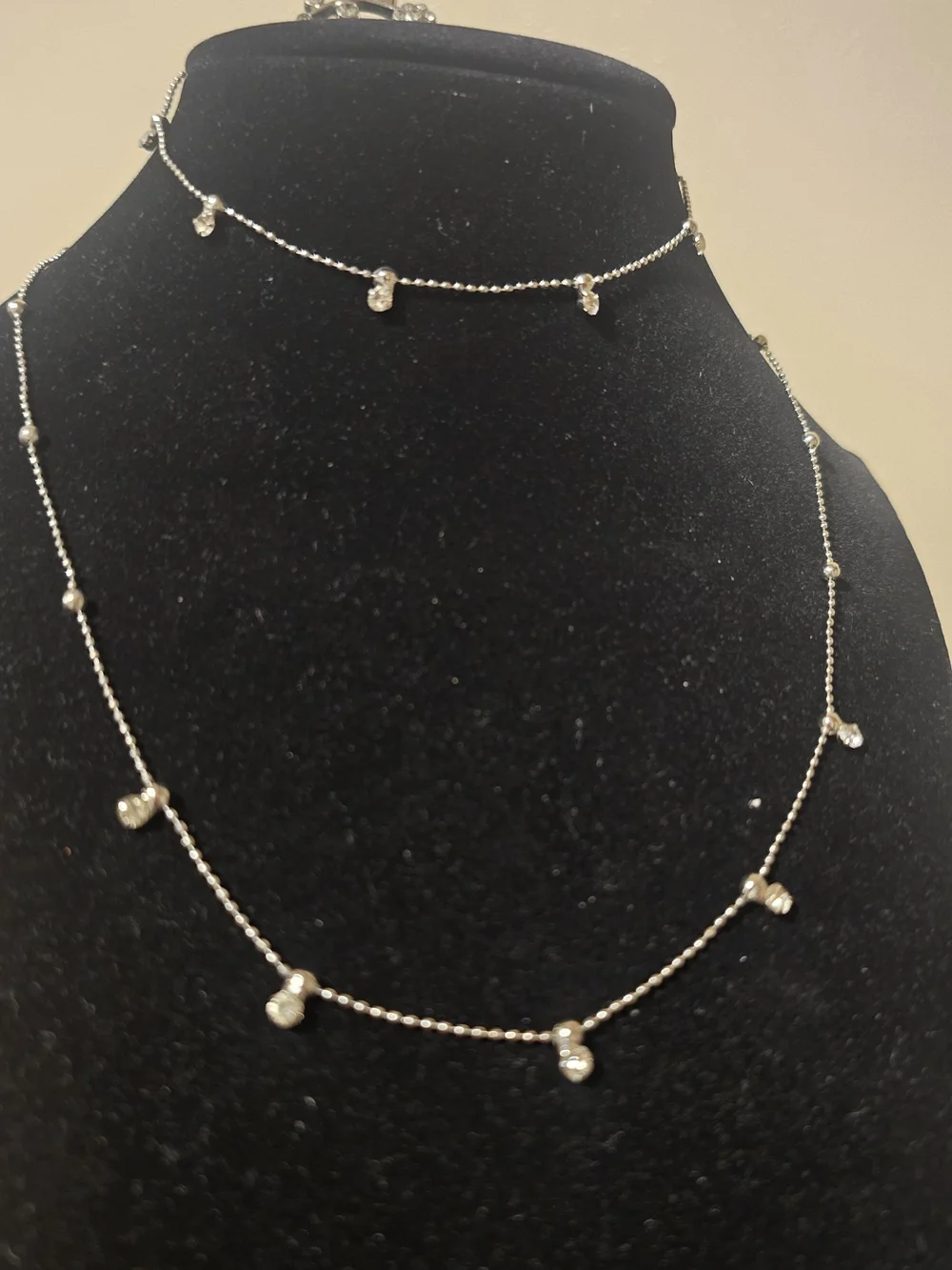 Silver-Tone Layered Necklace & Earrings